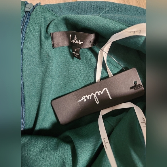 Lulus Season Of Fun Green Skate Dress Size Medium - Picture 6 of 6